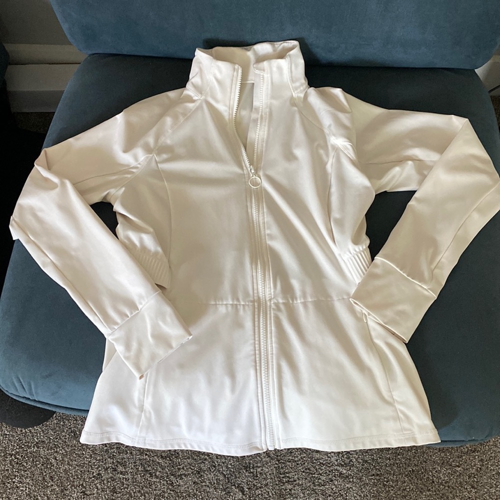 Fabletics Cream Zip Up